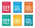 Sale coupon, offers promotions, discount sale vector template