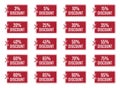 Sale coupons, discount tags and labels set