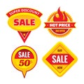 Sale - creative vector badges set. Special discount vector badges collection. Super offer concept stickers.