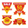 Sale - creative vector badges set. Special discount vector badges collection. Super offer concept stockers.