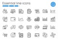 Sale, Currency exchange and Payment received line icons. For website, printing and application. Vector