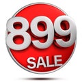 899 sale 3d . Royalty Free Stock Photo