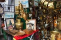 TETOUAN, MOROCCO - MAY 24, 2017: Sale of the different ancient goods on the old market in Tetouan in Northern Morocco Royalty Free Stock Photo
