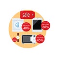 Sale and Discount Concept Vector Illustration.