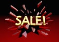 Sale Discount Deal Shopping Breaking Red Glass