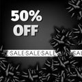 Black Friday sale discount promo fashion ribbon bow vector advertising shop poster Royalty Free Stock Photo