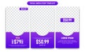 Sale discount Social Media Story Template Design set in Trendy blue purple color gradient simple technology modern style Royalty Free Stock Photo
