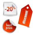 Sale and discount tags Royalty Free Stock Photo
