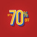 Sale Discount up to 70% off Vector Template Design Illustration Royalty Free Stock Photo