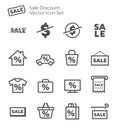 Sale Discount Vector Icon Set