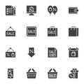 Sale and discount vector icons set Royalty Free Stock Photo