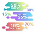 Sale and discounts banner illustration. Vector isolated set discount tags, banners, stickers, price signs, concept web Royalty Free Stock Photo