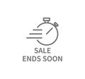 Sale Ends Soon Line Icon Royalty Free Stock Photo