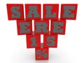Sale ere 15% concept on red toy blocks Royalty Free Stock Photo