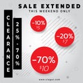 Sale extended discount 10% to 70% off