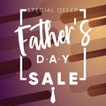 Sale Fathers`s Day banner, Starfall dual-tone gradient background