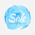 Sale final up to 60 off sign over art brush acrylic stroke paint abstract texture background poster vector illustration Royalty Free Stock Photo