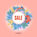 Sale and flowers