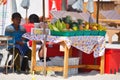 Sale of fresh fruits on the beach