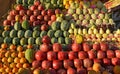 Sale of fruit in the old market in a tourist place.