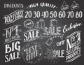 Sale hand-lettering chalkboard set