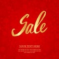 Sale Hand lettering Design Template. Typography Vector Background. Royalty Free Stock Photo