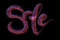 Sale handmade lettering, calligraphy made by colorful confetti, for prints, posters, web