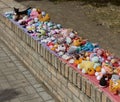 Sale of handmade toys in the center of Kyiv.