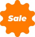 Sale Tag - Orange Burst Royalty Free Stock Photo