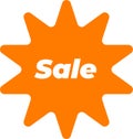 Orange Starburst Sale Sign Royalty Free Stock Photo