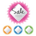 Set of square colorful icon vector shapes, sale banner, sticker, label, icon, buttons, tags, promotion banner Royalty Free Stock Photo