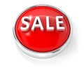 Sale icon on glossy red round button Royalty Free Stock Photo