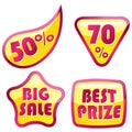 Sale icon set Royalty Free Stock Photo