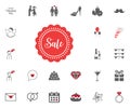 Sale icon. Valentines Day illustraticons set. Royalty Free Stock Photo