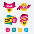 Sale icons. Best special offer symbols.