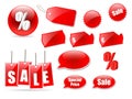 Sale icons and labels