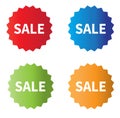 Sale icons on white background. set sale tags sign.