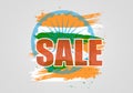 Sale Independence Day of India for banner or poster. The colors of the national flag. Vector