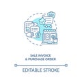 Sale invoice purchase order concept icon