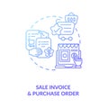 Sale invoice purchase order concept icon