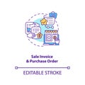 Sale invoice purchase order concept icon