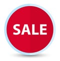 Sale flat prime red round button Royalty Free Stock Photo