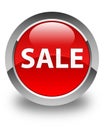 Sale glossy red round button Royalty Free Stock Photo