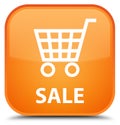 Sale special orange square button Royalty Free Stock Photo