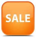 Sale special orange square button Royalty Free Stock Photo