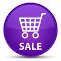 Sale special purple round button Royalty Free Stock Photo