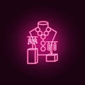 sale of jewelry outline icon. Elements of Mall Shopping center in neon style icons. Simple icon for websites, web design, mobile Royalty Free Stock Photo