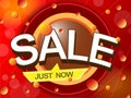 Sale just nowt, discount shopping concept vector