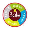 Sale label, flat vector illustration