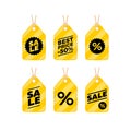 Sale label tab discount icon set Royalty Free Stock Photo